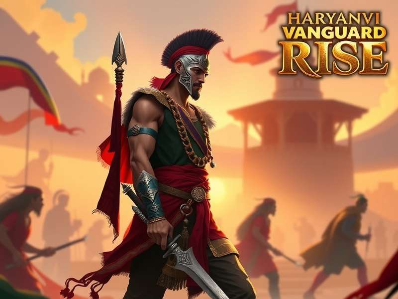 Haryanvi Vanguard Rise game cover showing warrior in traditional Haryanvi attire